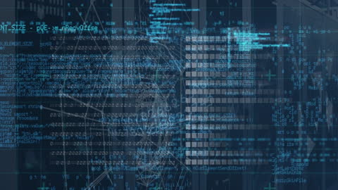 Futuristic Data Processing and Analysis Visualization