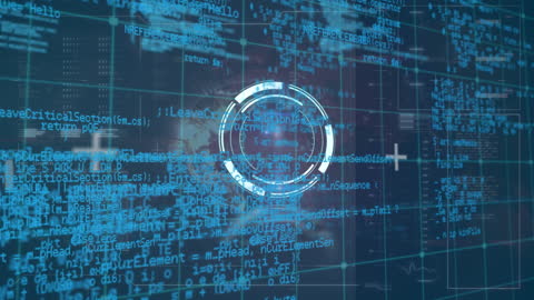 Advanced Digital Interface with Blue Data Streaming Elements