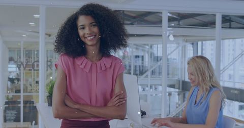 Confident Professionals Collaborating in Modern Office - Download Free Stock Images Pikwizard.com
