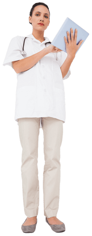 Transparent Young Professional Nurse Using Tablet - Download Free Stock Videos Pikwizard.com