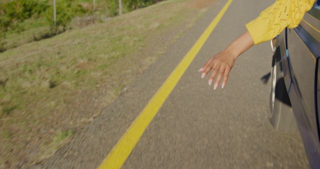 Hand Out Car Window Enjoying Scenic Road Trip - Download Free Stock Images Pikwizard.com