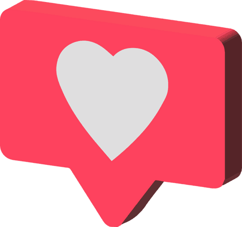 3d red notification icon with heart on transparent background ux design - Download Free Stock Videos Pikwizard.com