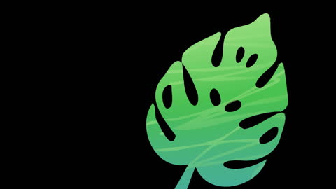 Vibrant Leaf Shape with Dynamic Abstract Background