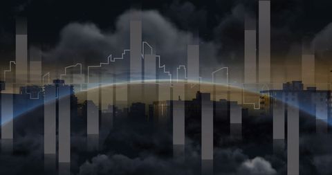 Futuristic Global Digital Interface Concept