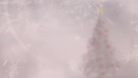 Magical Christmas Tree Animation with Falling Snow