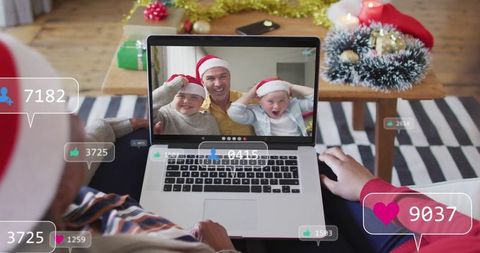Family celebrates holiday with virtual call and social media engagement