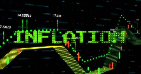 Digital Display of Inflation Concept Over Financial Trends Chart - Download Free Stock Images Pikwizard.com