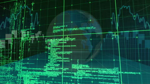 Global Data Processing and Network Connections Concept