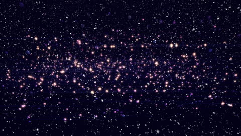 Magical Snowfall Under Starry Night