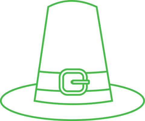 Transparent St. Patrick's Day Hat Illustration in Green