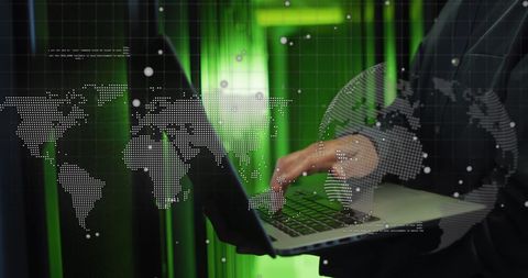 IT Technician Using Laptop for Global Data Processing - Download Free Stock Images Pikwizard.com