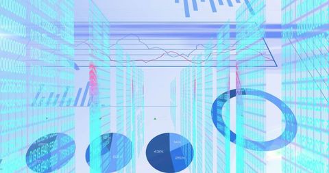 Futuristic Digital Data Processing and Financial Analysis - Download Free Stock Images Pikwizard.com