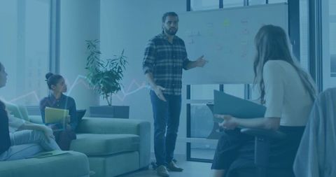 Professional Presenting Ideas on Office Whiteboard