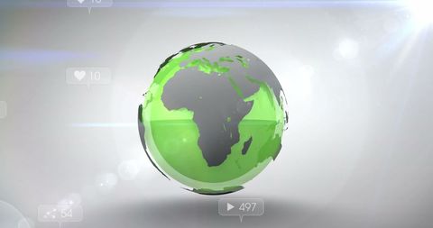 Social Media Digital Earth with Technology Icons Overlay - Download Free Stock Images Pikwizard.com
