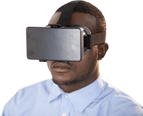 Transparent View of Man Using Virtual Reality Headset - Download Free Stock Videos Pikwizard.com
