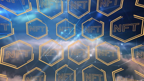 Digital Blockchain Network with NFT Encryption and Connection Lines