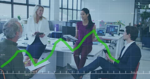 Diverse Team Analyzing Financial Data in Open Office