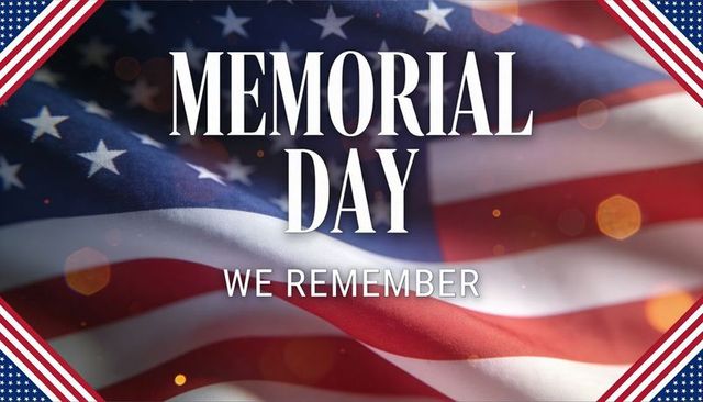 Memorial day honoring fallen heroes american flag tribute with stars and bokeh lights