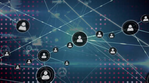 Digital Network of Global Connections and Data Exchange