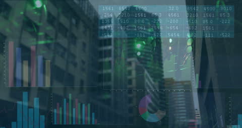 Dynamic Financial Data and Modern Cityscape Fusion
