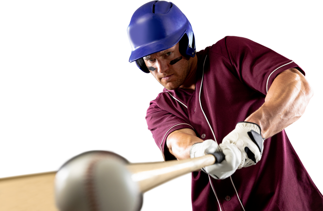 Caucasian Baseball Player Hitting Baseball with Transparent Background - Download Free Stock Videos Pikwizard.com