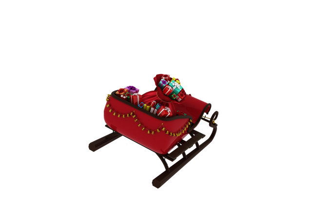 Transparent Christmas Santa's Sleigh Filled With Colorful Gifts - Download Free Stock Videos Pikwizard.com