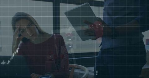 Collaborative Office Work with Digital Analytics Overlay