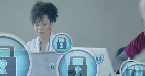 Cybersecurity in Healthcare with Medical Professionals and Digital Data - Download Free Stock Images Pikwizard.com