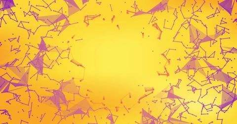 futuristic abstract connections on yellow background - Download Free Stock Images Pikwizard.com