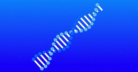 3D Spinning Double Helix DNA Strand in Blue Background - Download Free Stock Images Pikwizard.com