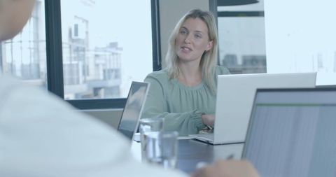 Professional Meeting with Focused Businesswoman in Modern Office - Download Free Stock Images Pikwizard.com