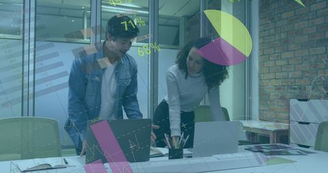 Collaboration on Financial Data Analysis with Digital Interface Overlay