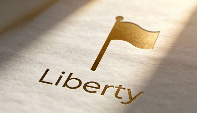 Glinting gold foil flag and liberty embossing on cream paper for luxury branding