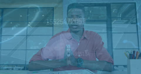 Businessman Analyzing Financial Data on Video Call