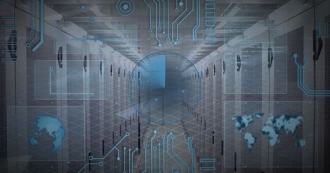 Advanced Data Analytics in Secure Server Room - Download Free Stock Images Pikwizard.com