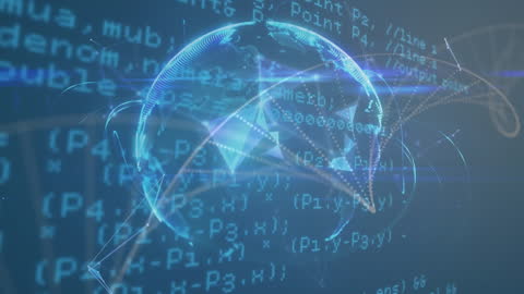 Global Network and Digital Coding Concept