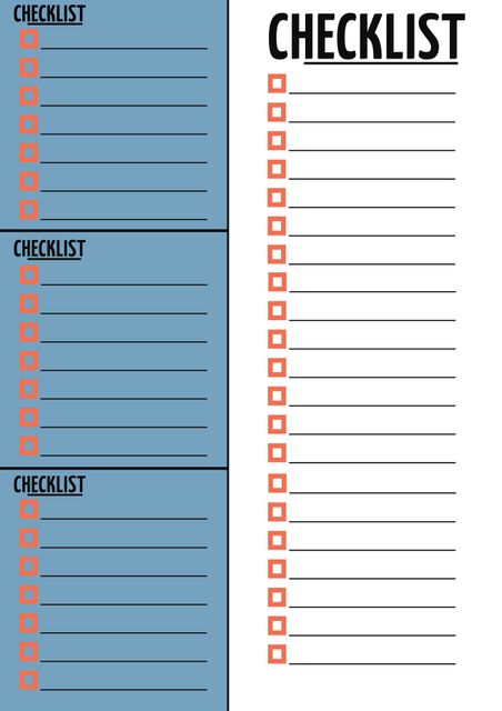 Checklist Template for Task Management and Productivity - Download Free Stock Templates Pikwizard.com