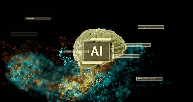 Digital Brain with AI Interface Concept - Download Free Stock Images Pikwizard.com