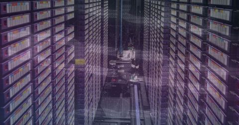 Automated archive system with robotic data retrieval unit