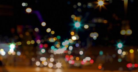 City Night Traffic with Blurred Colorful Lights - Download Free Stock Images Pikwizard.com