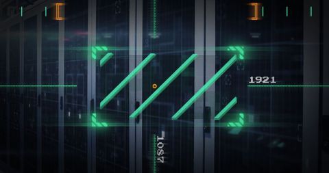 Digital Data Overlay on Server Storage Units - Download Free Stock Images Pikwizard.com