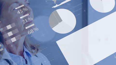 Digital Data Processing in Healthcare with Female Doctor