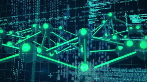 Futuristic Digital Network with Data Codes