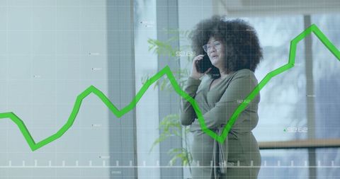 Businesswoman Analyzing Financial Data and Trends