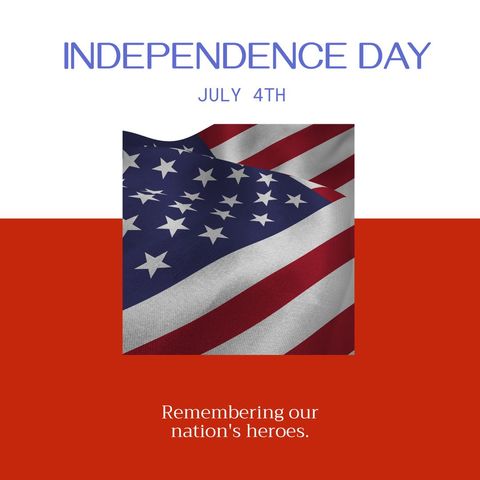 American Flag and Independence Day Tribute Design - Download Free Stock Templates Pikwizard.com