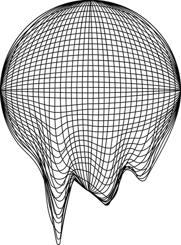 3d wireframe sphere with drooping grid animation on transparent - Download Free Stock Videos Pikwizard.com