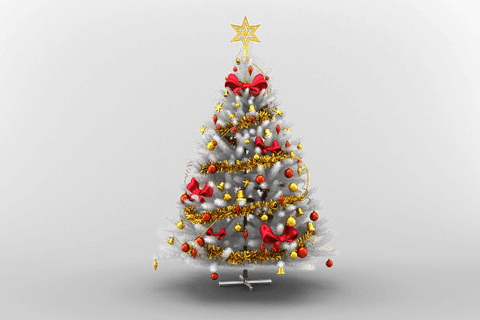 sparkling white christmas tree on transparent background - Download Free Stock Videos Pikwizard.com