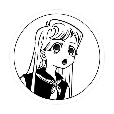 transparent anime girl in sailor uniform gazing upward monochrome art - Download Free Stock Videos Pikwizard.com