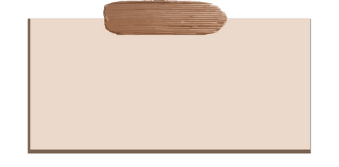 Blank Note Card with Brown Tape on Transparent Background