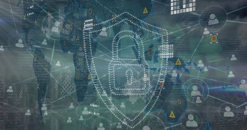 Digital Security Lock and Global Networking Concept Illustration - Download Free Stock Images Pikwizard.com